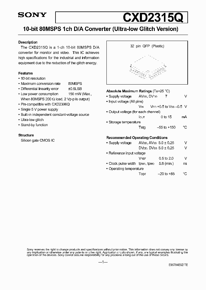 CXD2315Q_2863959.PDF Datasheet