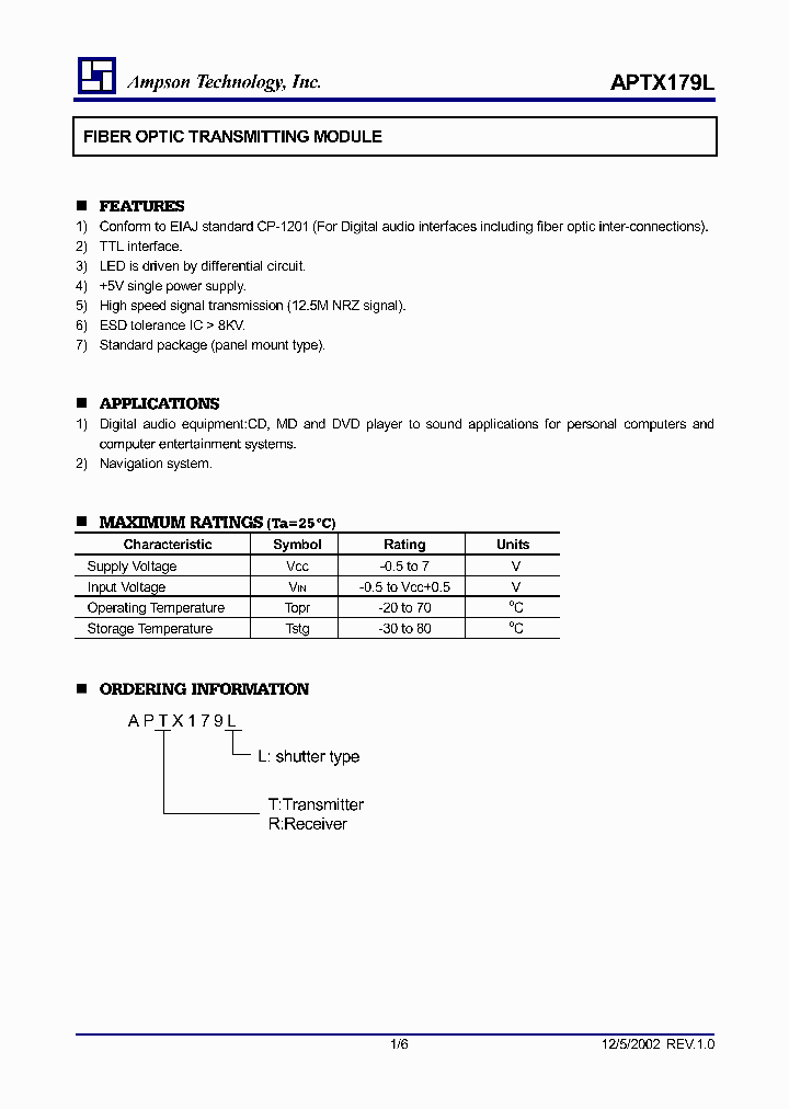APTX179L_2866622.PDF Datasheet
