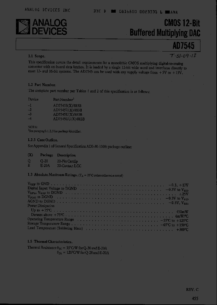AD7545SE883B_2867988.PDF Datasheet