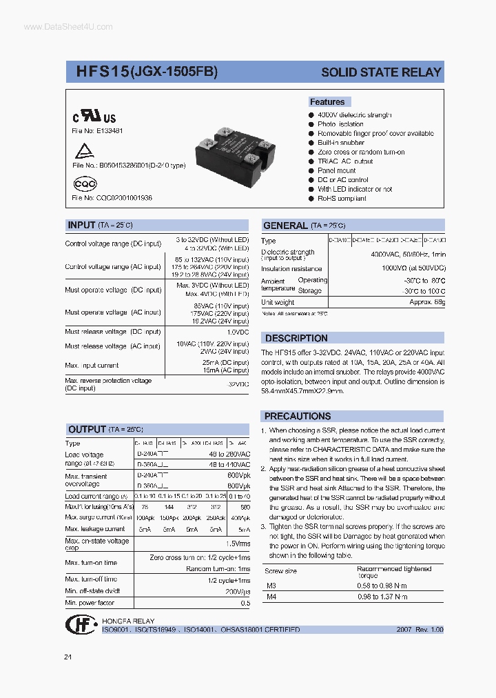 HFS15_2870449.PDF Datasheet