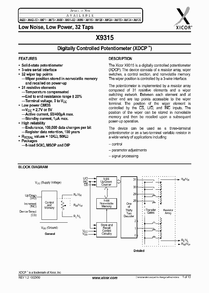 X9315_2872681.PDF Datasheet