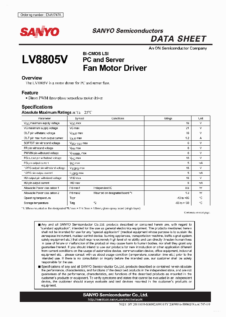 LV8805V_2873681.PDF Datasheet