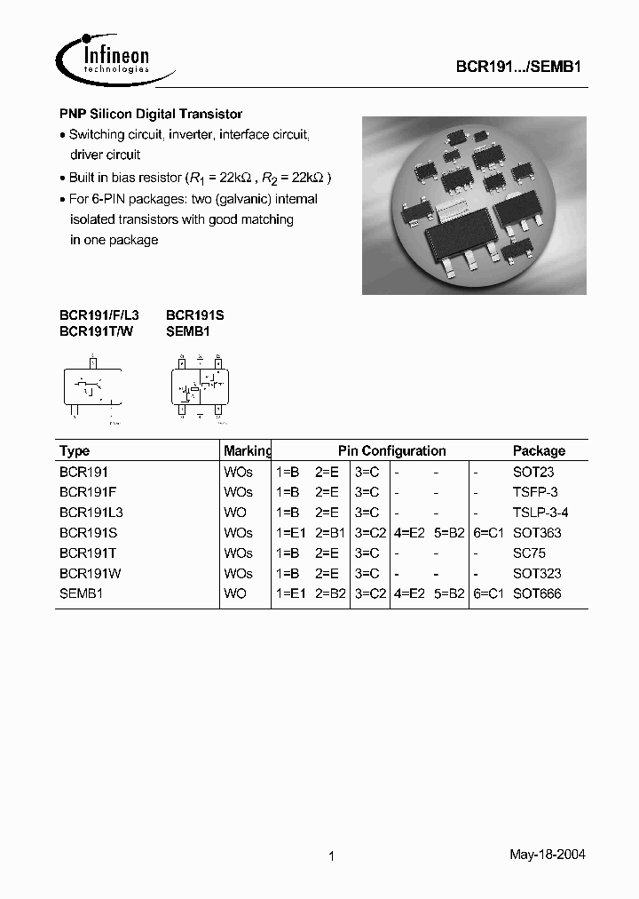 BCR191L3_2875363.PDF Datasheet