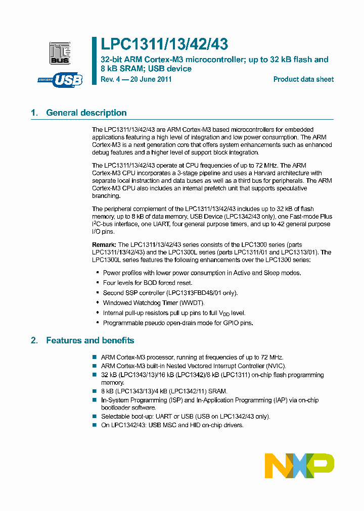 LPC1311FHN33_2877510.PDF Datasheet