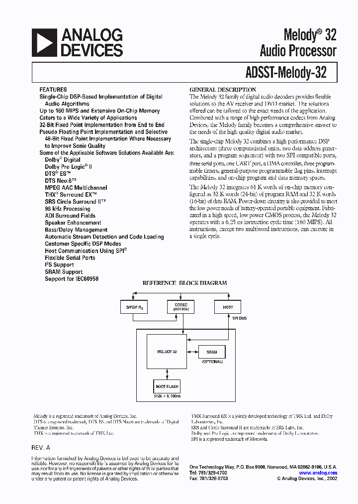 ADSST-MELODY-32_2874737.PDF Datasheet