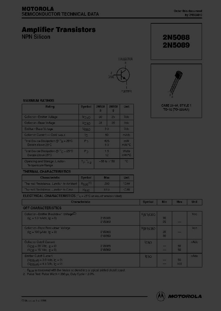 2N5088RLRA_2879806.PDF Datasheet