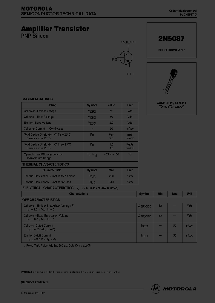 2N5087RLRA_2879802.PDF Datasheet