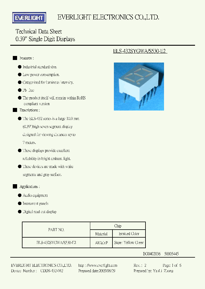 ELS-432SYGWA_2880873.PDF Datasheet