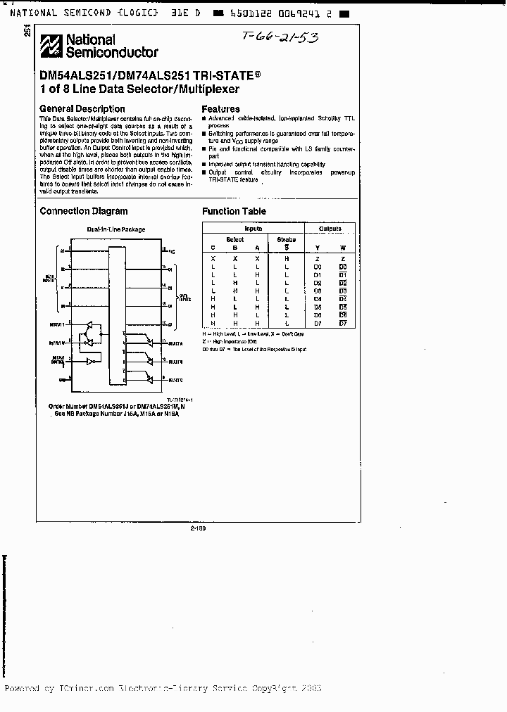 DM54ALS251J883_2880702.PDF Datasheet