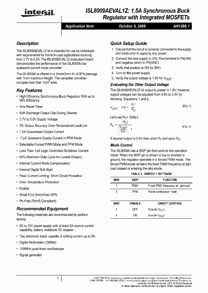 ISL8009AEVAL1Z_2880329.PDF Datasheet