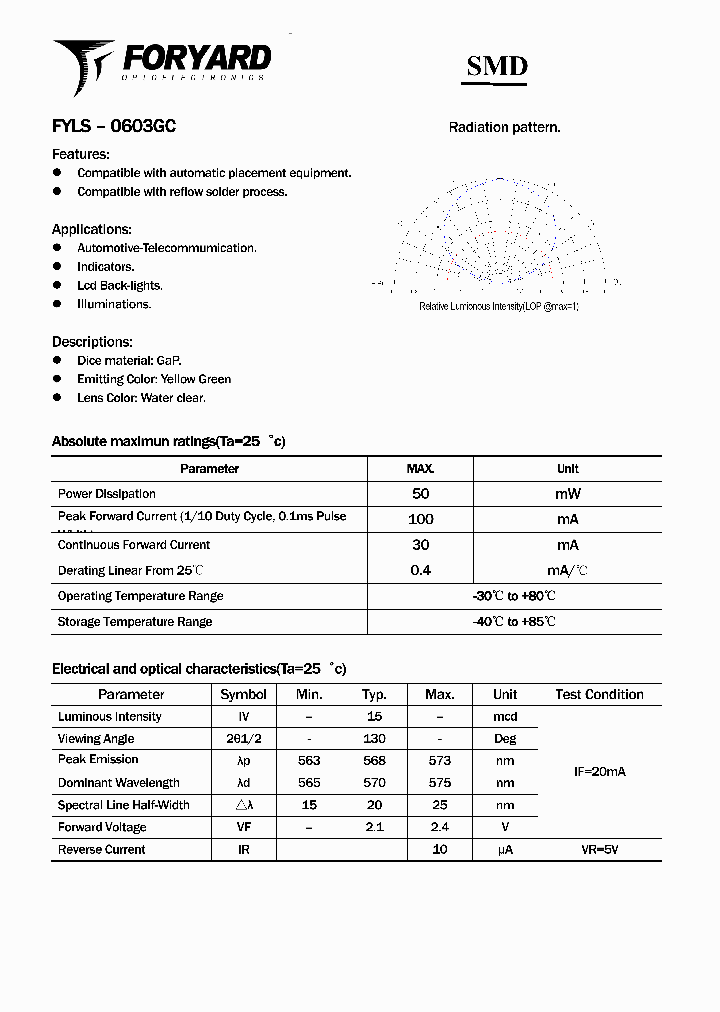 FYLS-0603GC_2882226.PDF Datasheet