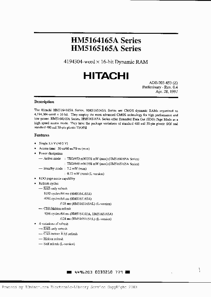 HM5164165ALTT-5_2883602.PDF Datasheet