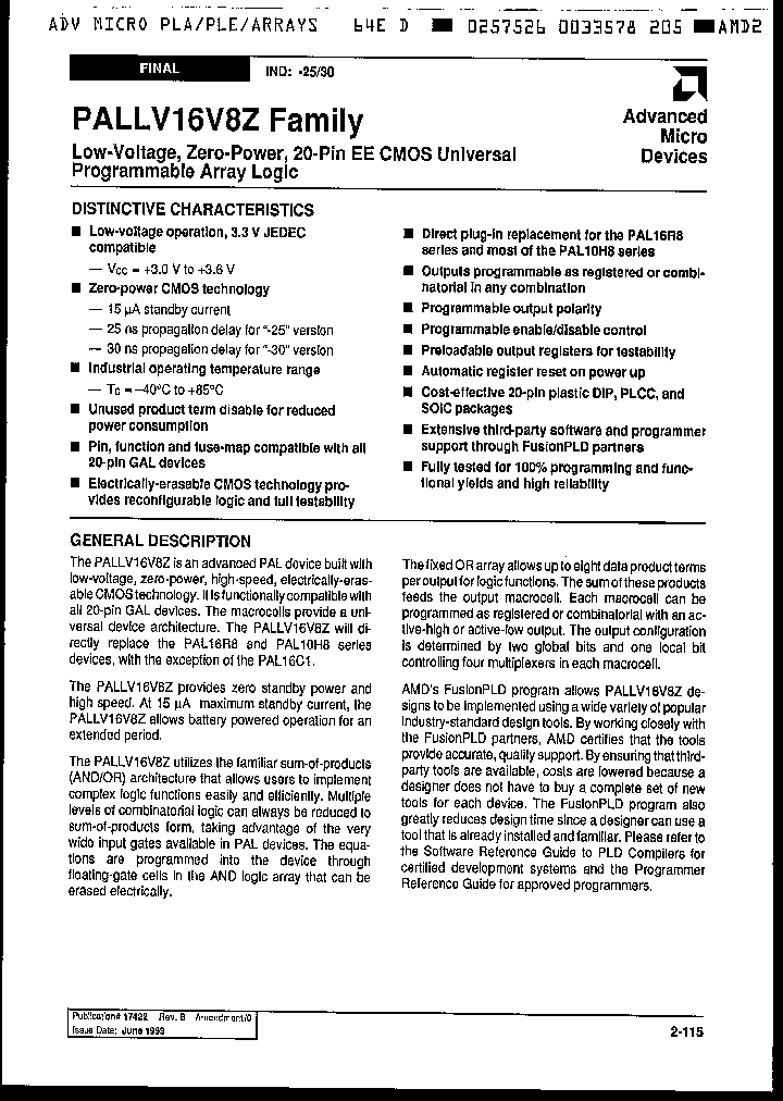 PALLV16V8Z-25PI_2886169.PDF Datasheet
