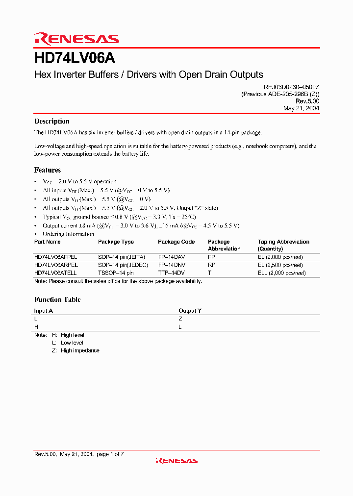 HD74LV06A_2885781.PDF Datasheet