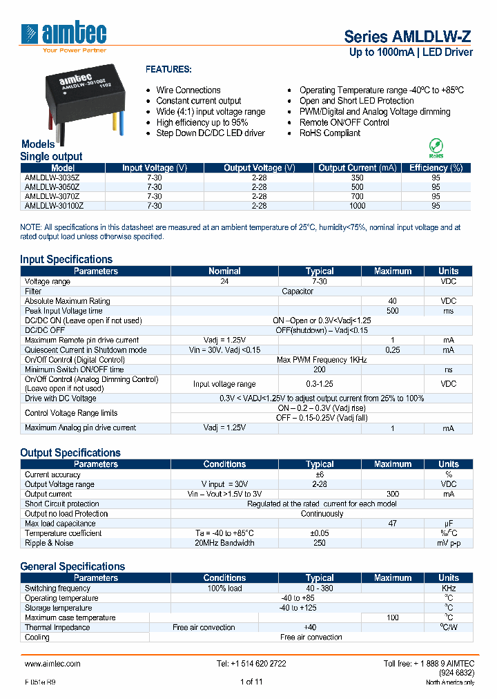 AMLDLW-30100Z_2887918.PDF Datasheet