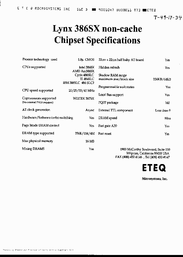 LYNX386SX-CHIPSET_2890208.PDF Datasheet