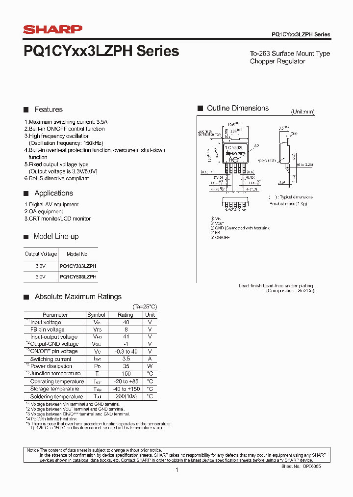 PQ1CYXX3LZPH_2891069.PDF Datasheet