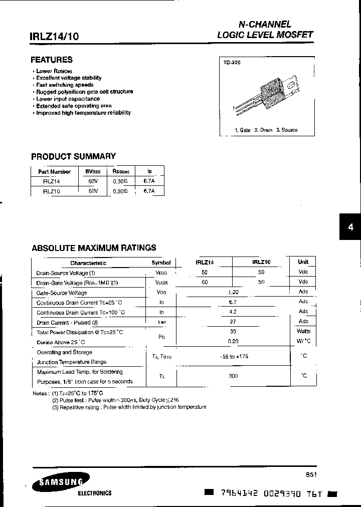 IRLZ10_2890989.PDF Datasheet