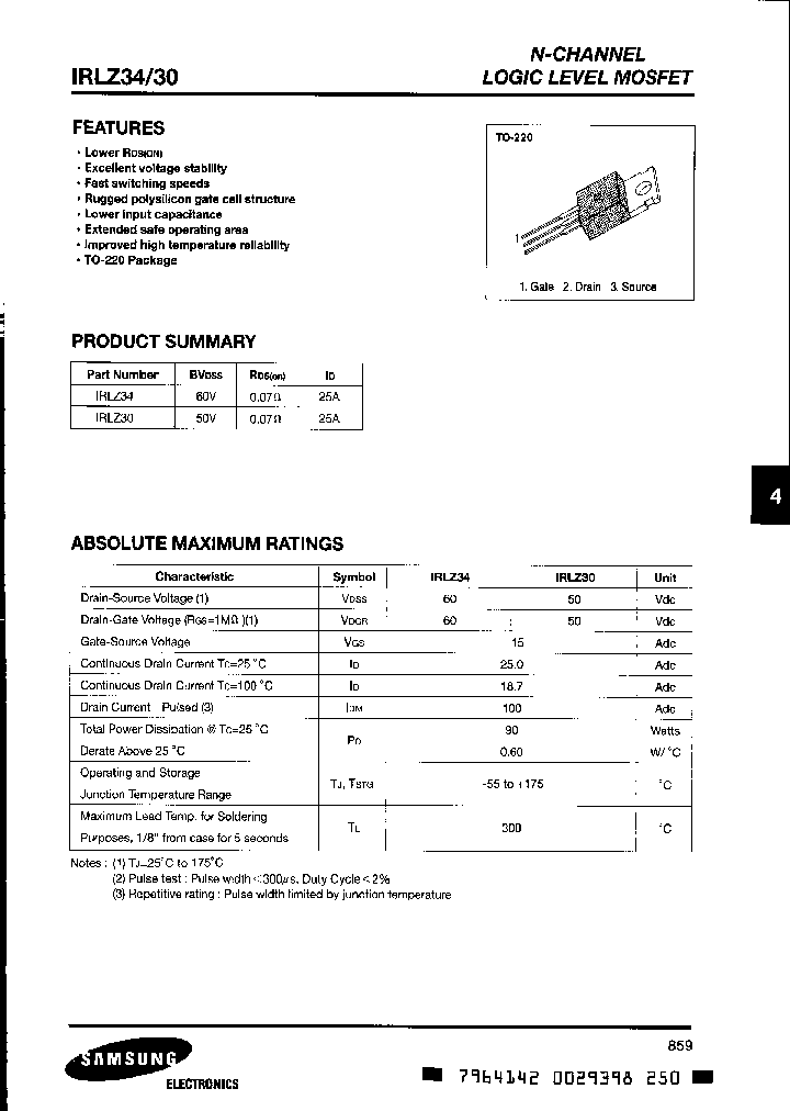 IRLZ30_2890994.PDF Datasheet