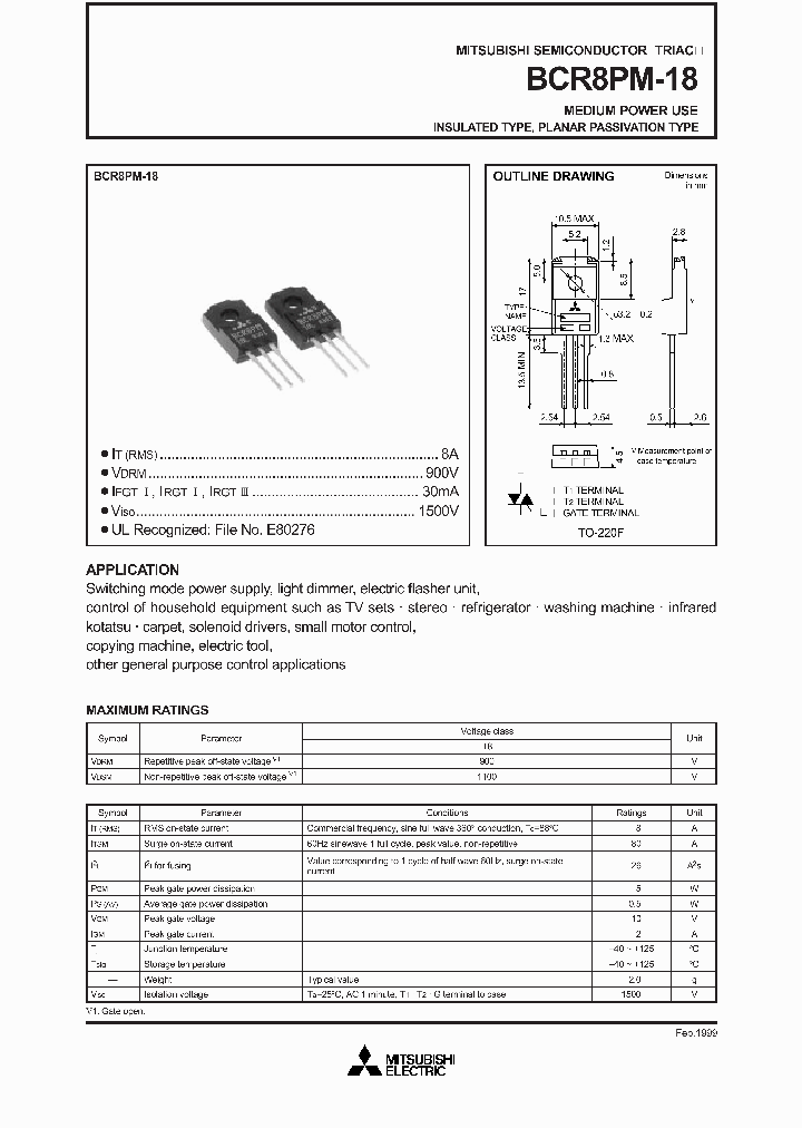 BCR8PM-18_2893418.PDF Datasheet