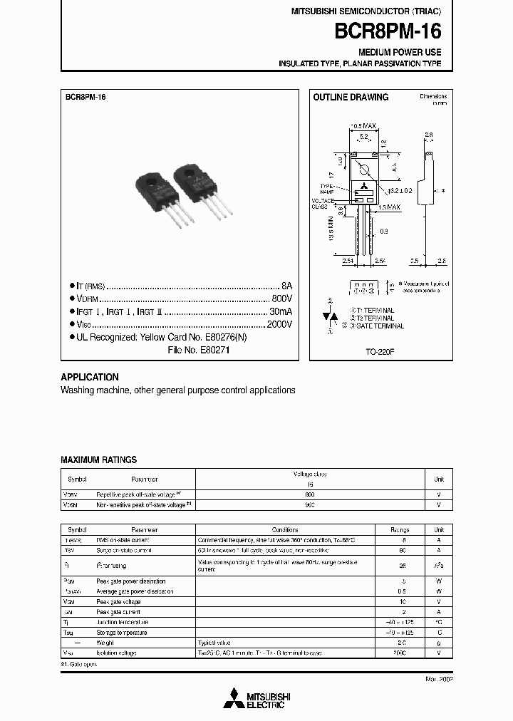 BCR8PM-16_2893728.PDF Datasheet