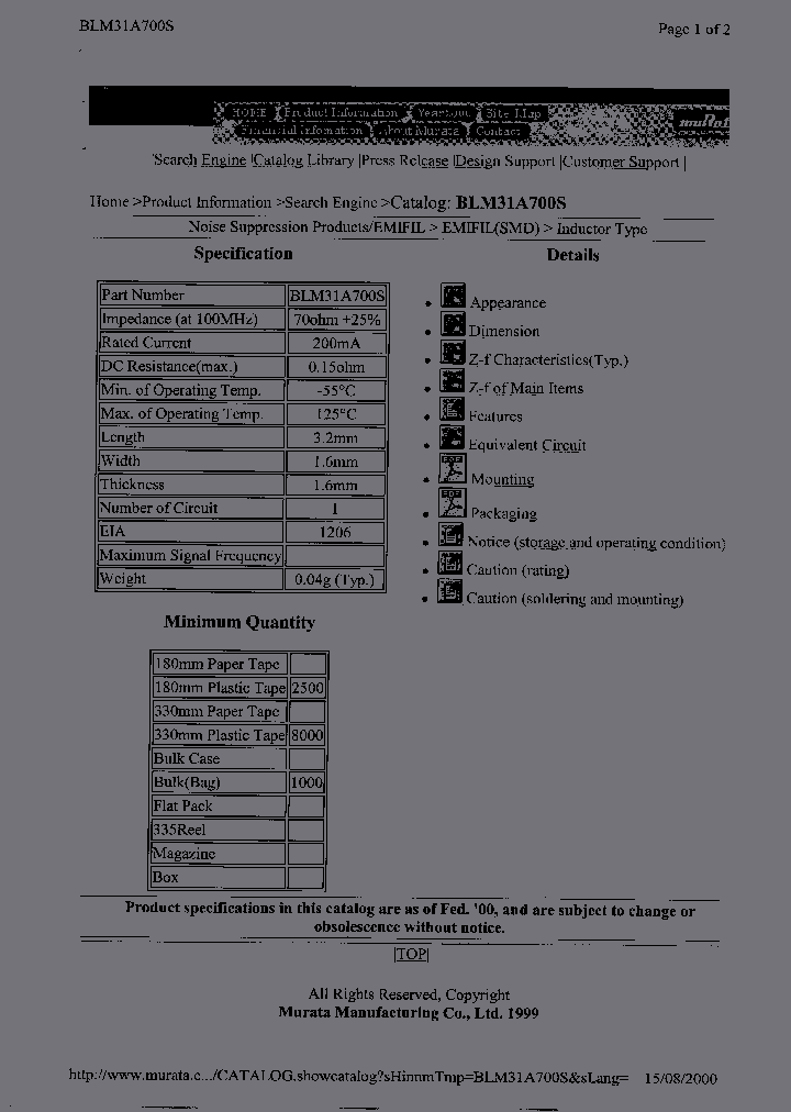 BLM31AF700SN1L_2896345.PDF Datasheet