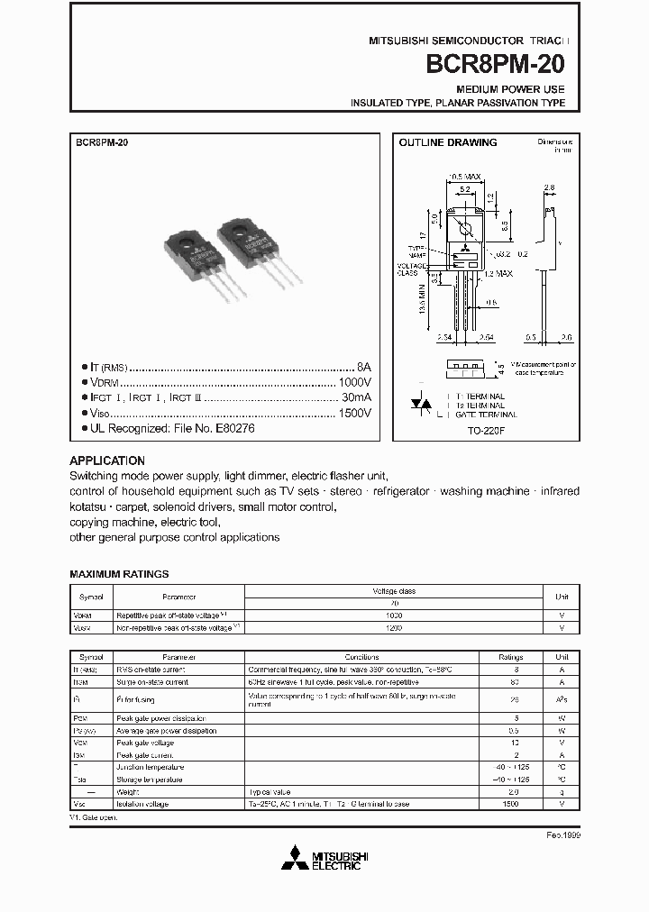 BCR8PM-20_2894613.PDF Datasheet