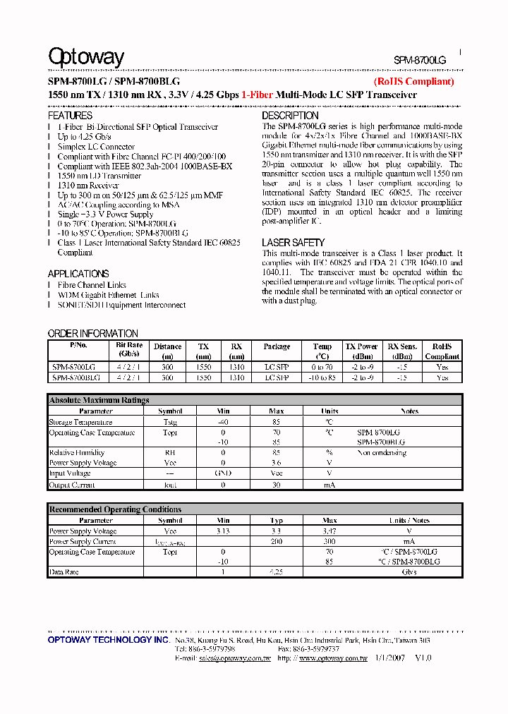 SPM-8700BLG_2901961.PDF Datasheet