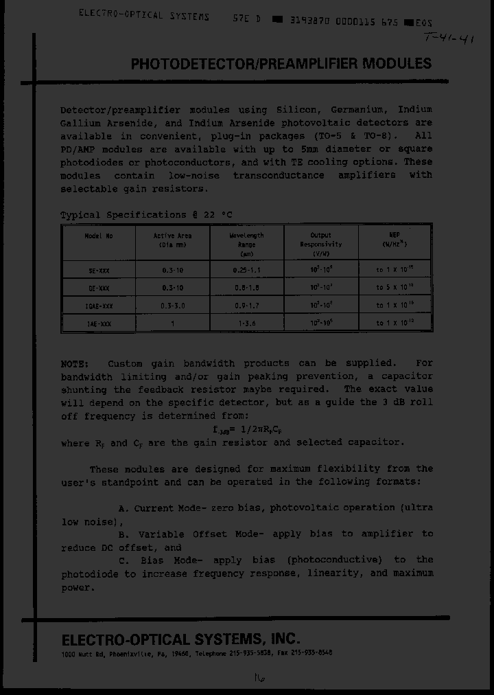 CUSTOM-PHOTODETECTOR_2905325.PDF Datasheet