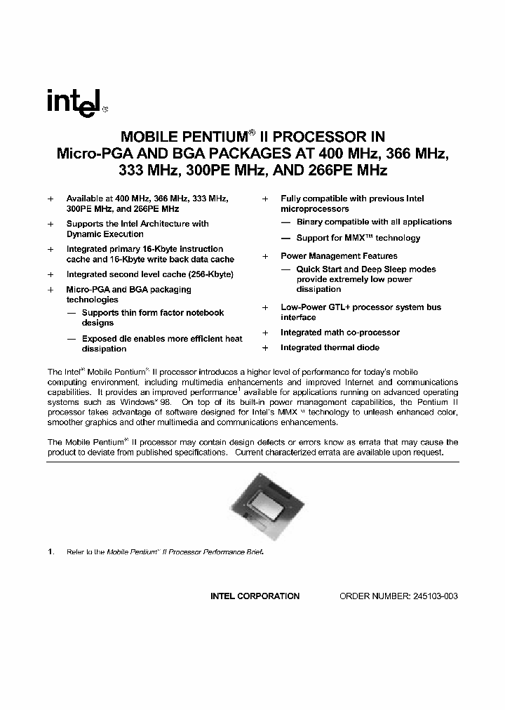 MOBILEPENTIUMIICPU_2905491.PDF Datasheet