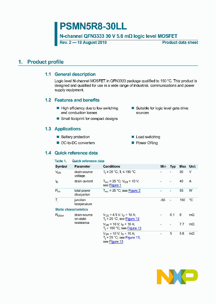 PSMN5R8-30LL_2905970.PDF Datasheet