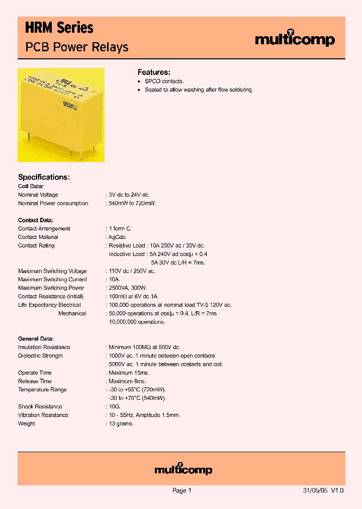 HRM-SDC12V_2908659.PDF Datasheet
