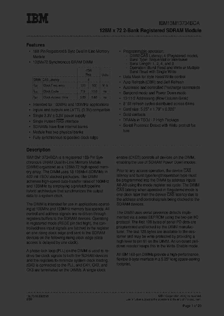 IBM13M13734BCA-75AY_2911441.PDF Datasheet