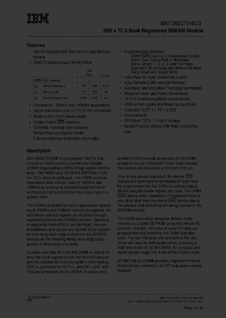 IBM13M32734BCB-75AY_2911442.PDF Datasheet