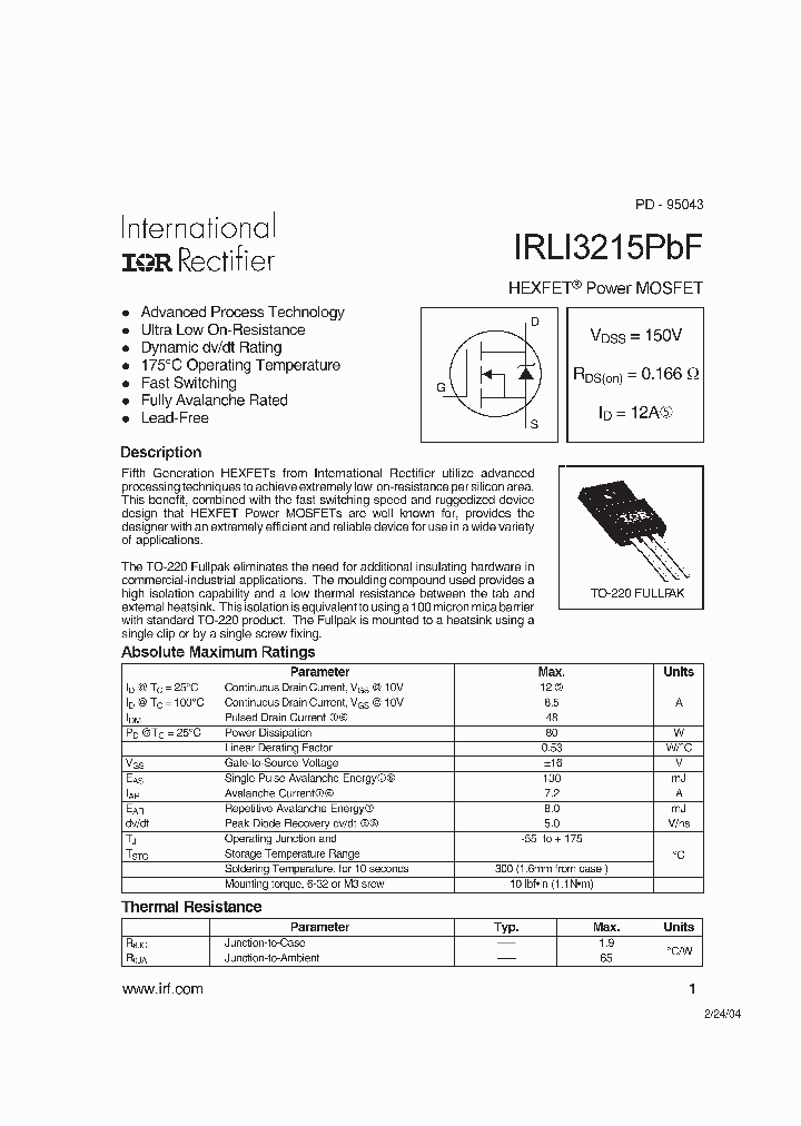 IRLI3215PBF_2915288.PDF Datasheet