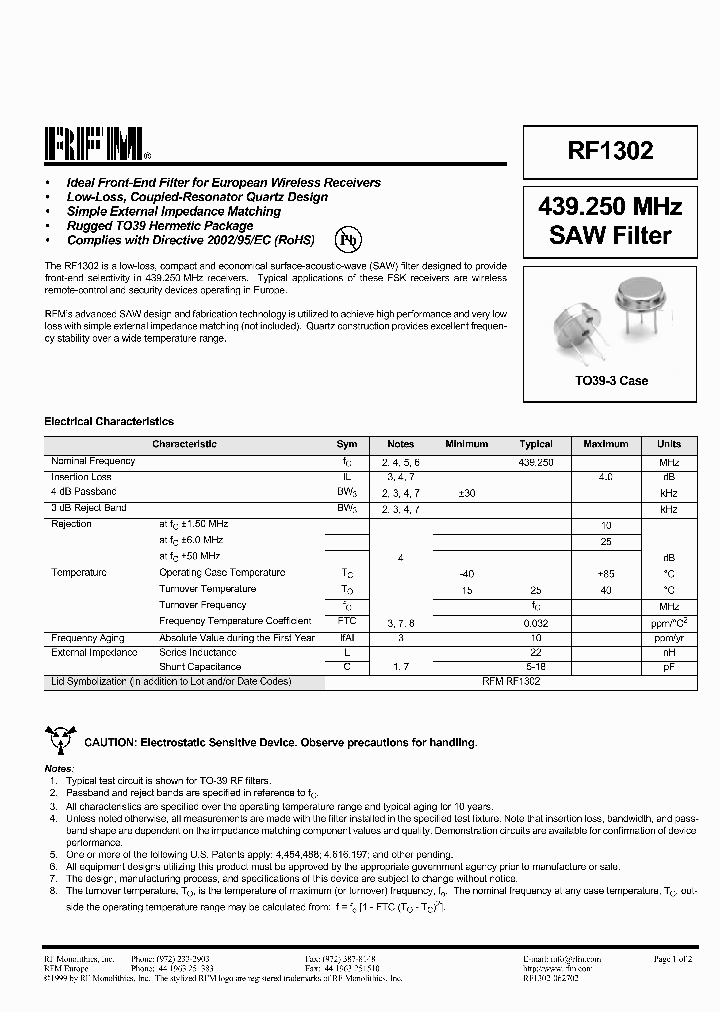 RF1302_2915757.PDF Datasheet