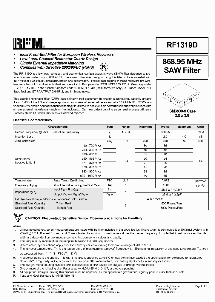 RF1319D_2915759.PDF Datasheet