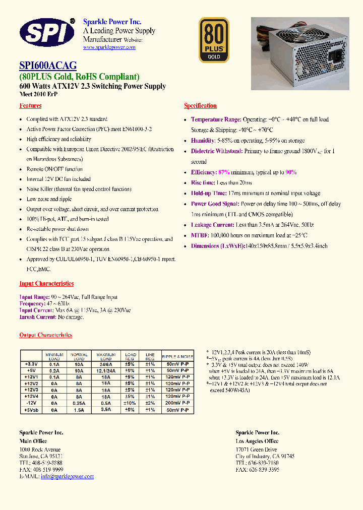 SPI600ACAG_2916262.PDF Datasheet