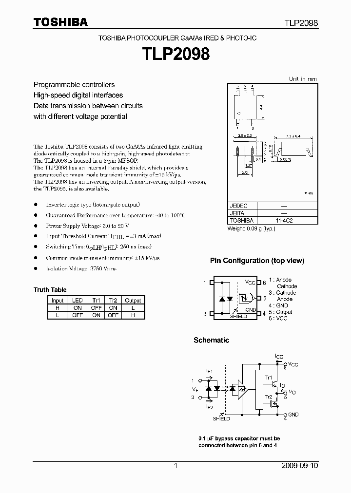 TLP2098_2919291.PDF Datasheet