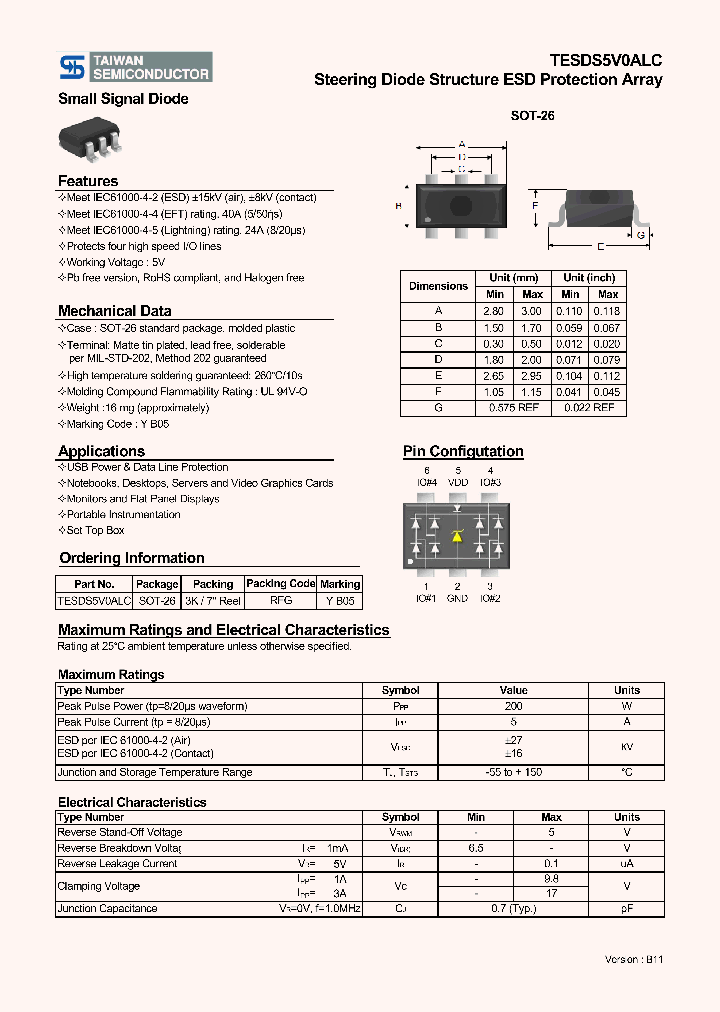 TESDS5V0ALC_2920085.PDF Datasheet