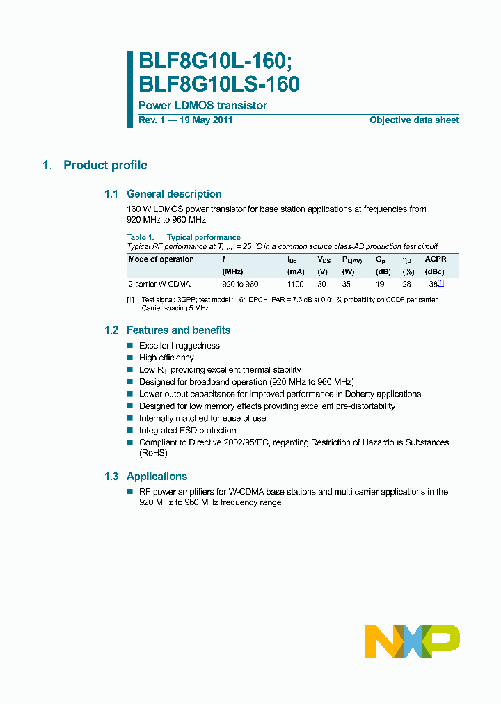 BLF8G10L-160_2921683.PDF Datasheet