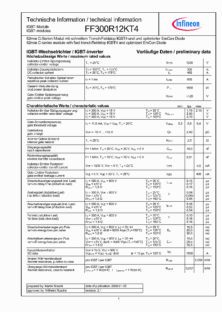 FF300R12KT4_2921136.PDF Datasheet