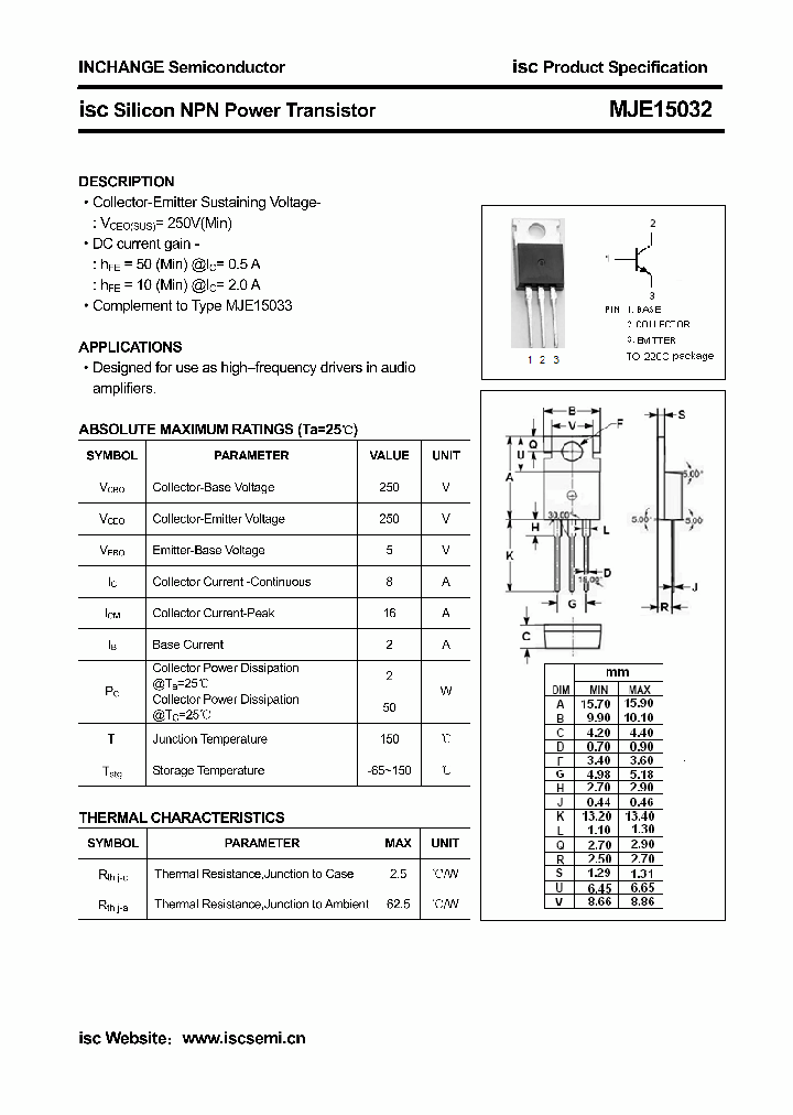 MJE15032_2922054.PDF Datasheet