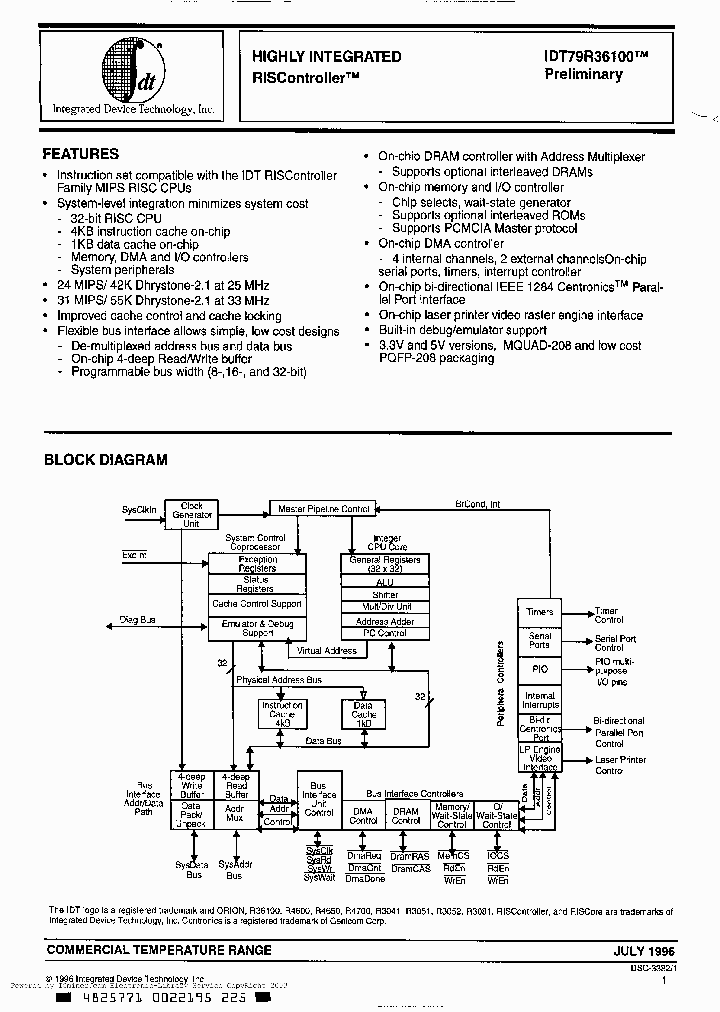 IDT79R36100-25PF_2923257.PDF Datasheet