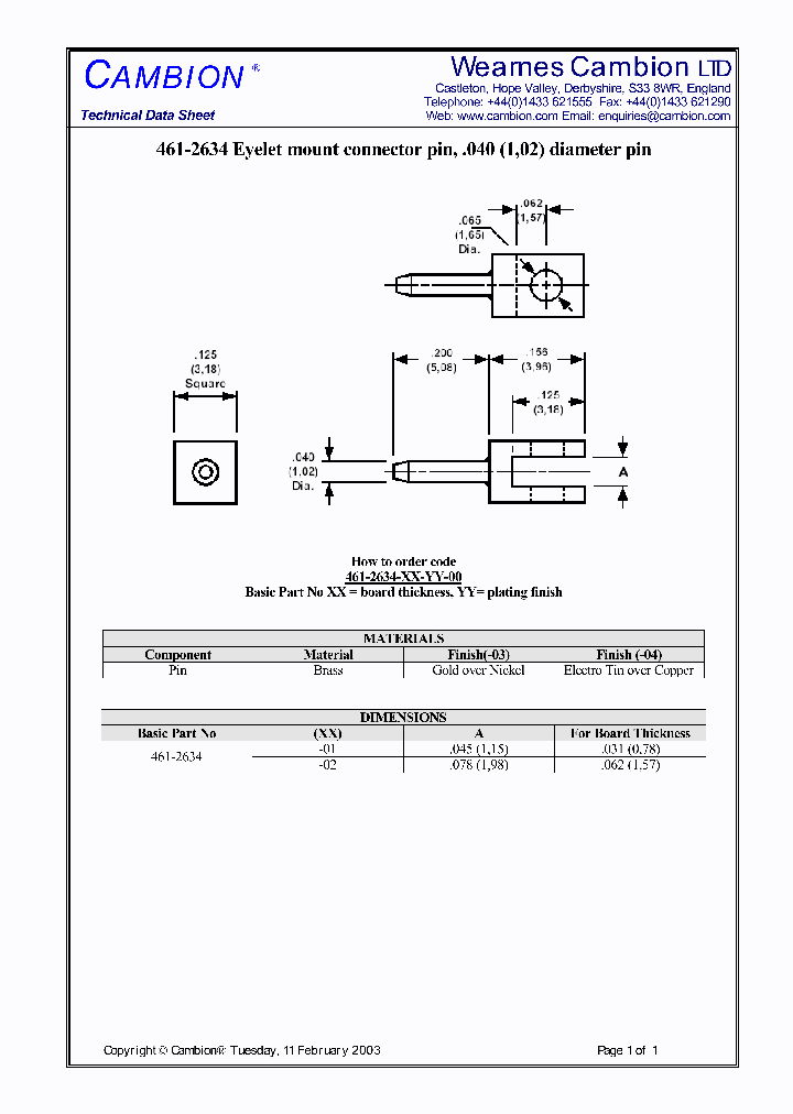461-2634_2923382.PDF Datasheet