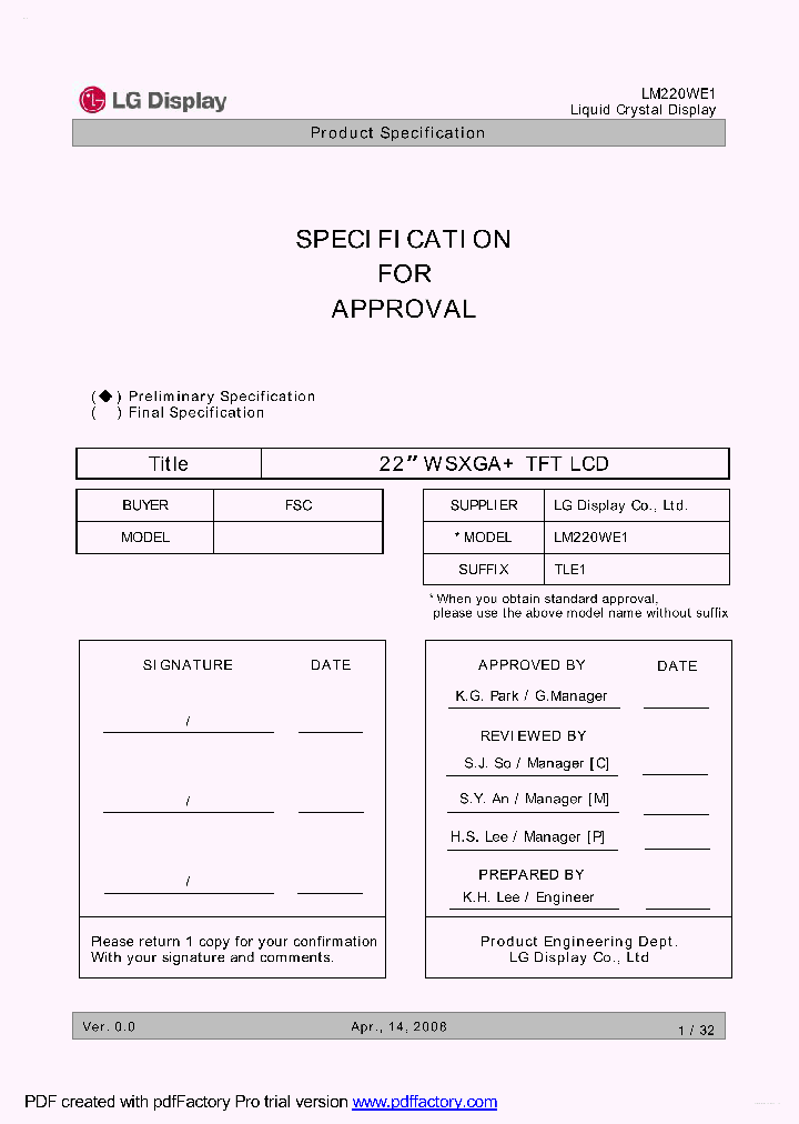 LM220WE1-TLE1_2925483.PDF Datasheet