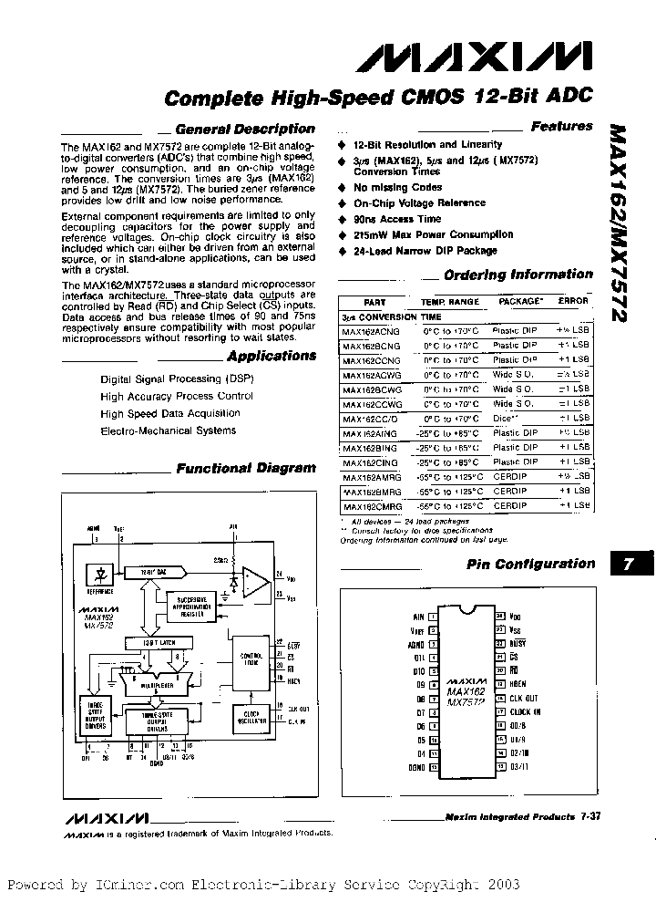 MAX162CMRGHR_2924880.PDF Datasheet