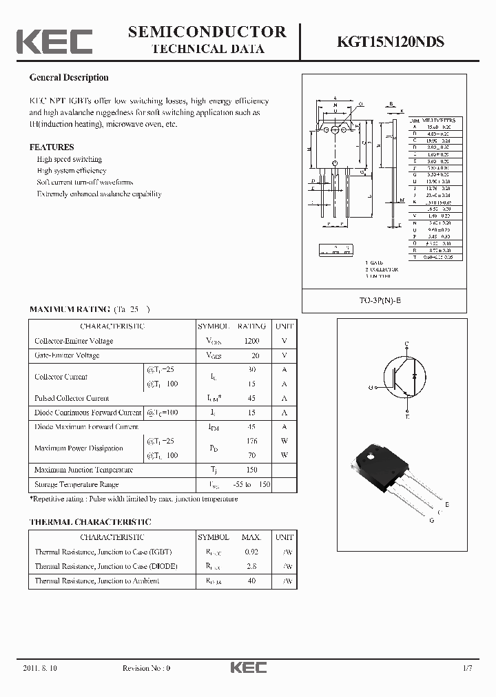 KGT15N120NDS_2931916.PDF Datasheet