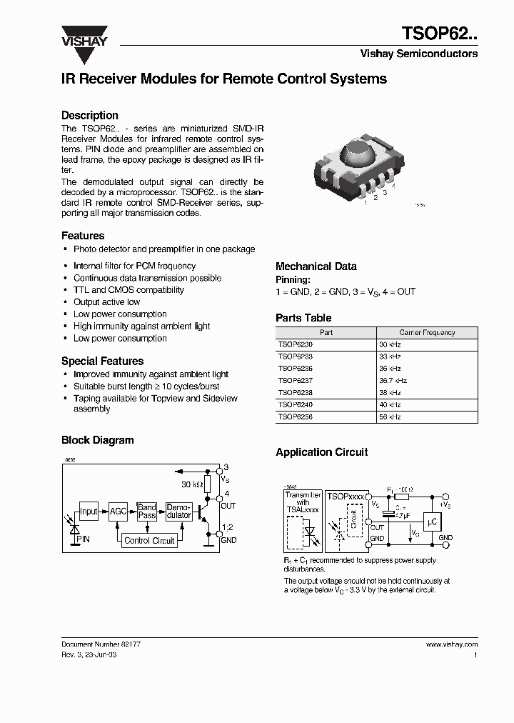 TSOP62_2943327.PDF Datasheet