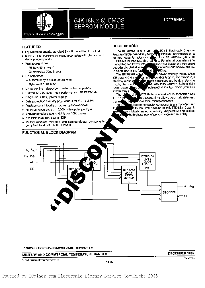IDT78M64S300DB_2945805.PDF Datasheet
